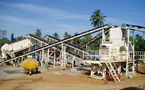 Stationary construction waste crushing production line
